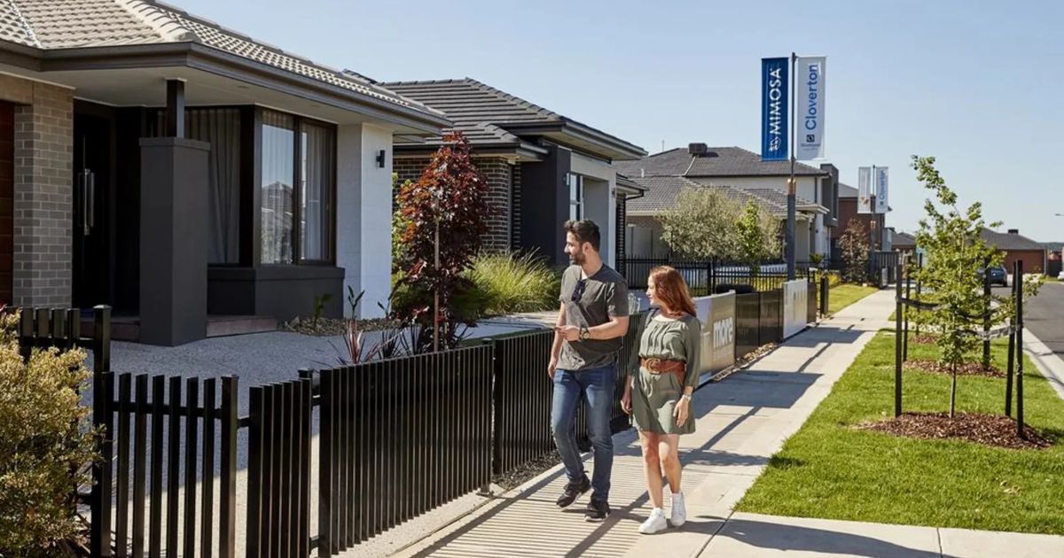 A welcoming entrance of a modern display village with Build Buddy World.