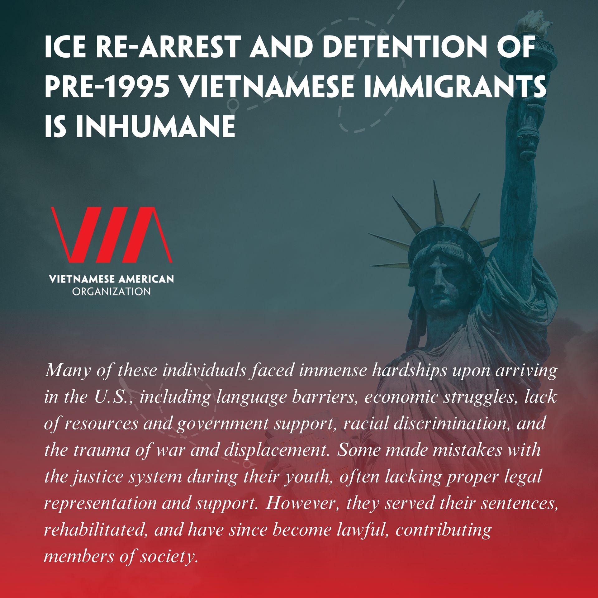 Ice Inhumane PRESS RELEASE: ICE Re-Arrest and Detention of Pre-1995 Vietnamese ...