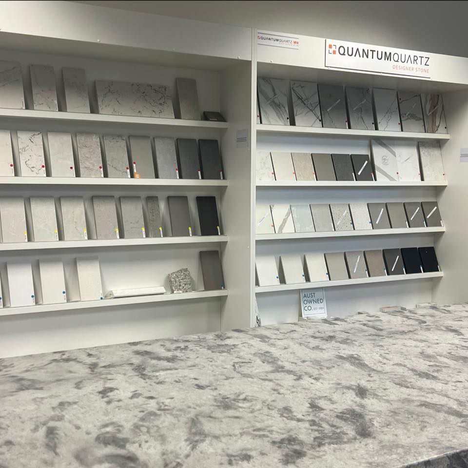 Display of Different Types of Kitchen Benchtops Samples