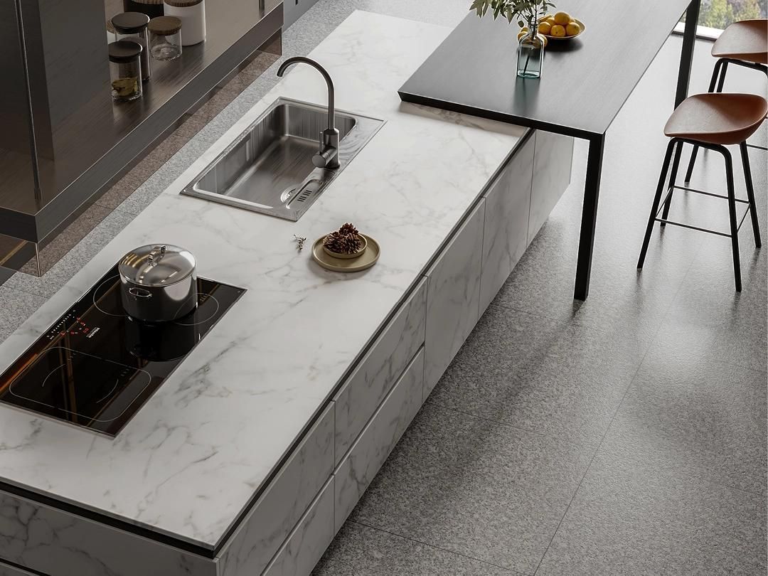A Kitchen with A Sink, Stove, Table and Chairs — Thats Tops by Design in Taminda, NSW