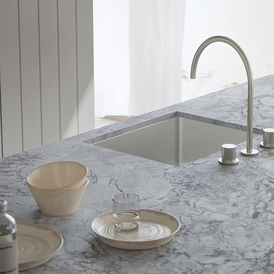 A Kitchen Counter with A Sink and A Faucet — Thats Tops by Design in Taminda, NSW
