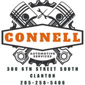 Logo for Demo Auto Repair: text with a gear icon, red and navy colors.