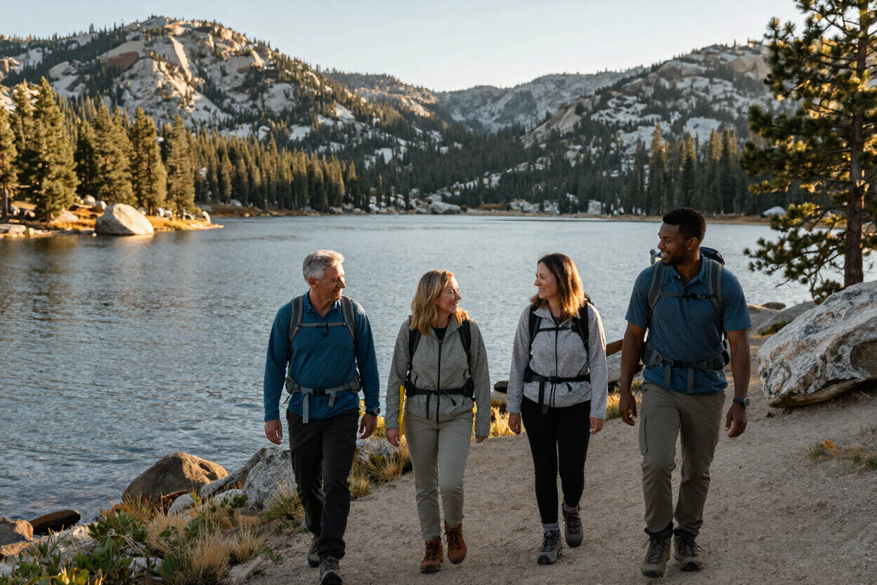 People enjoying the activity in Big Bear Lake