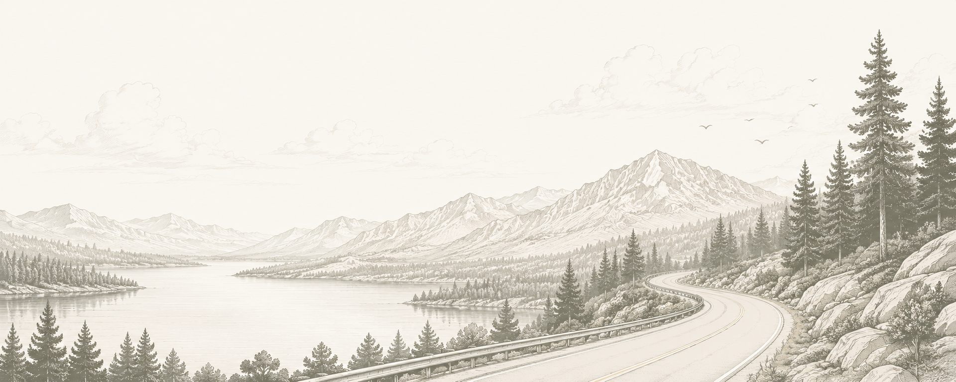 Scenic drive illustration
