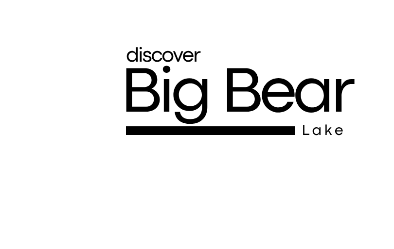 Discover Big Bear Lake logo with black bear silhouette and text on white background
