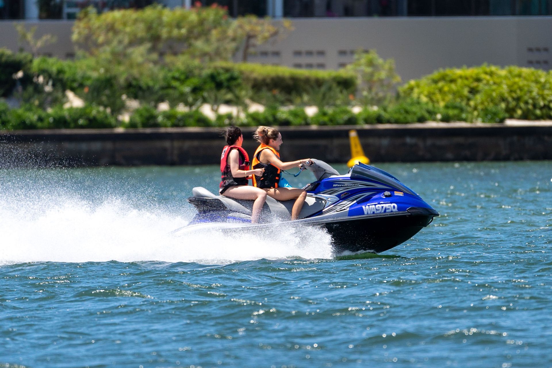 Jet ski riding on Big Bear Lake