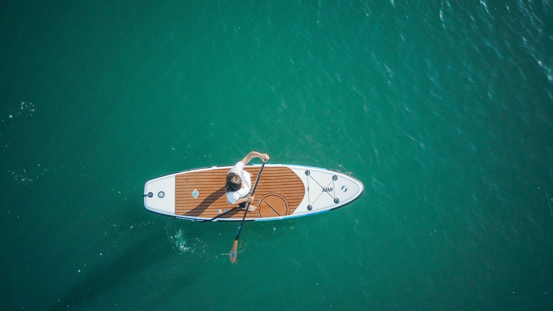 Stand-up paddleboarding on Big Bear Lake