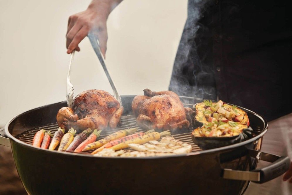BBq Chicken on charcoal