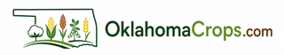 OklahomaCrops.com logo with green text and a stylized crop field and plants icon