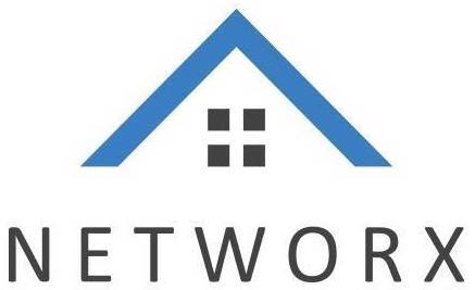 The logo for network x is a blue triangle with a house on it.