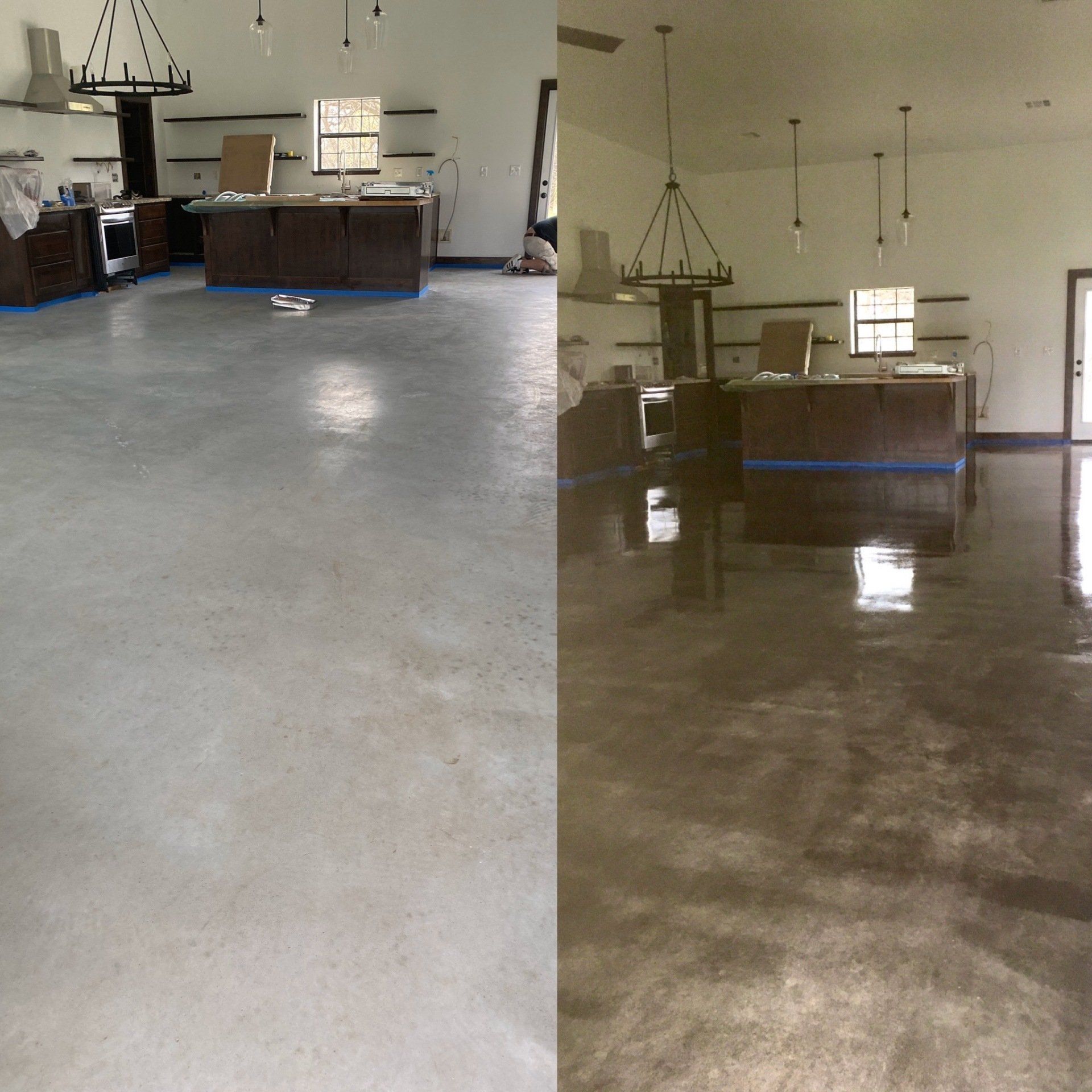 Polished concrete remodel