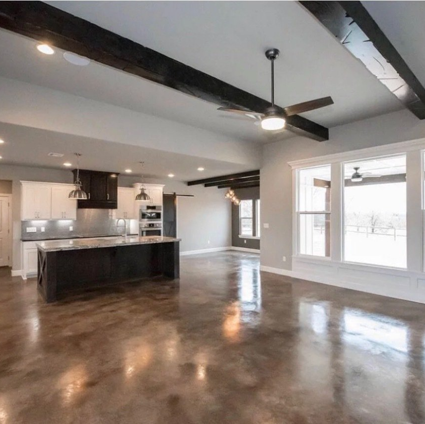 Stained concrete and kitchen remodeling