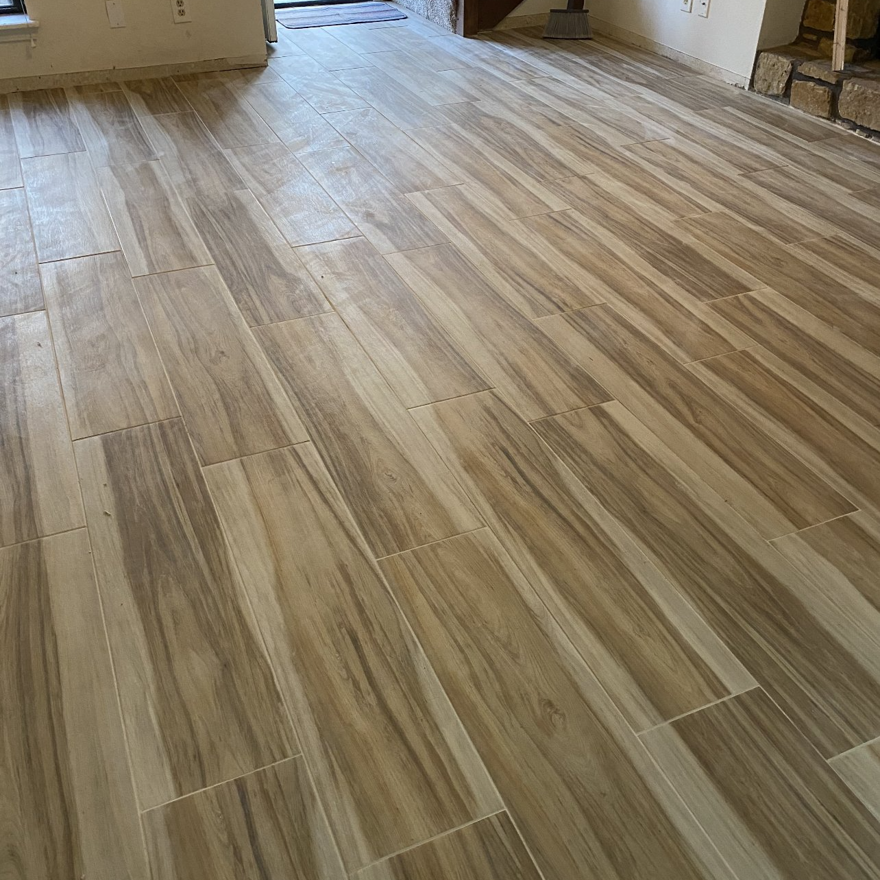 Ceramic tile flooring
