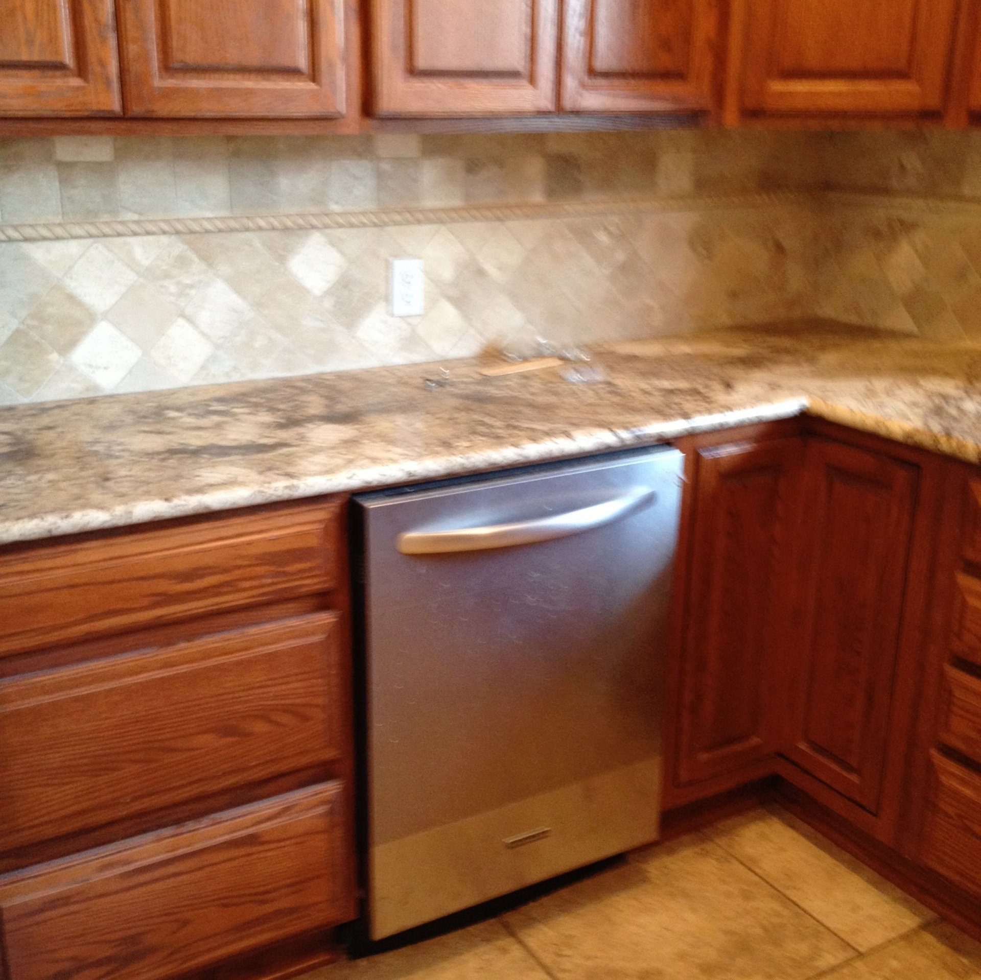Tiled backsplash