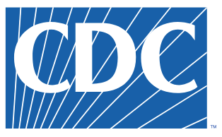 CDC logo: White letters 