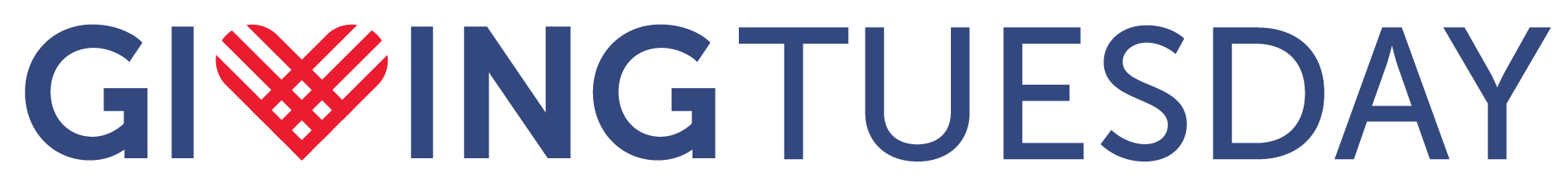 Giving Tuesday logo with a red heart in the shape of a patriotic flag.