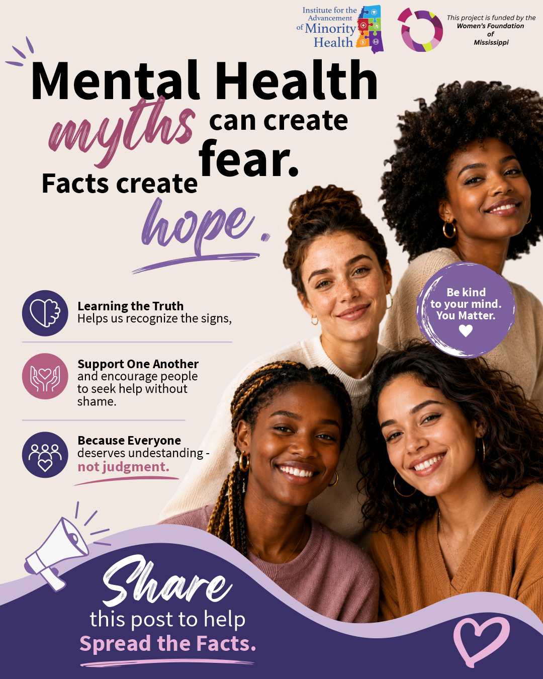 July week 3 Women's Foundation campaign graphic