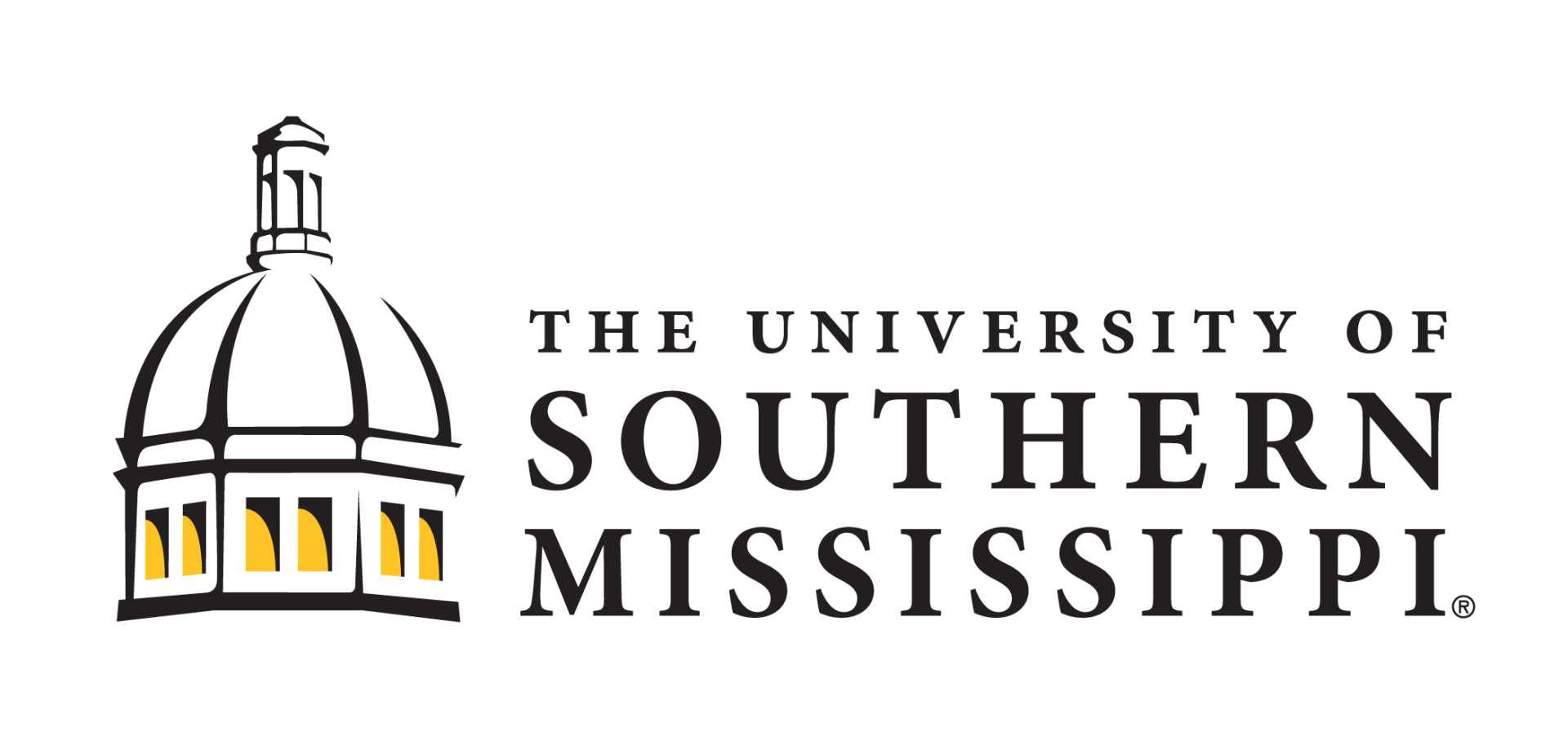 University of Southern Mississippi logo: dome graphic with text 