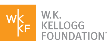 Logo for the W.K. Kellogg Foundation: orange square with 