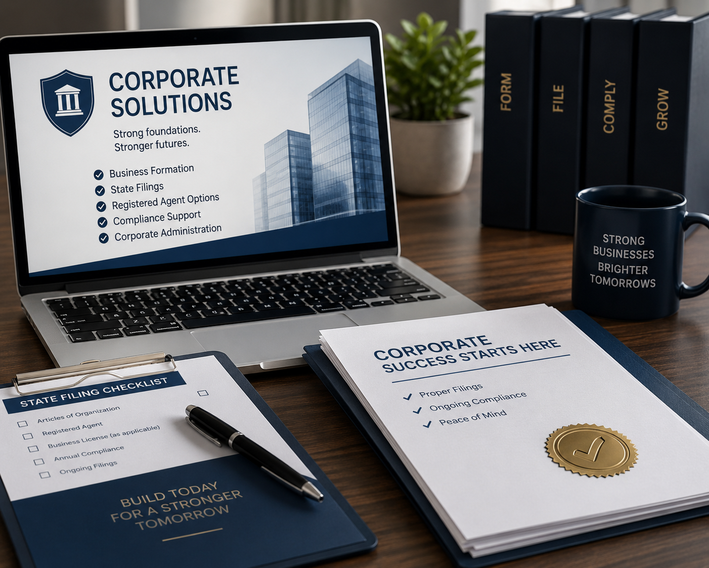 Business formation, state filing and corporate compliance services