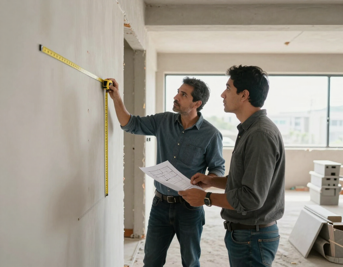 Medición profesional para cotizar una obra en drywall