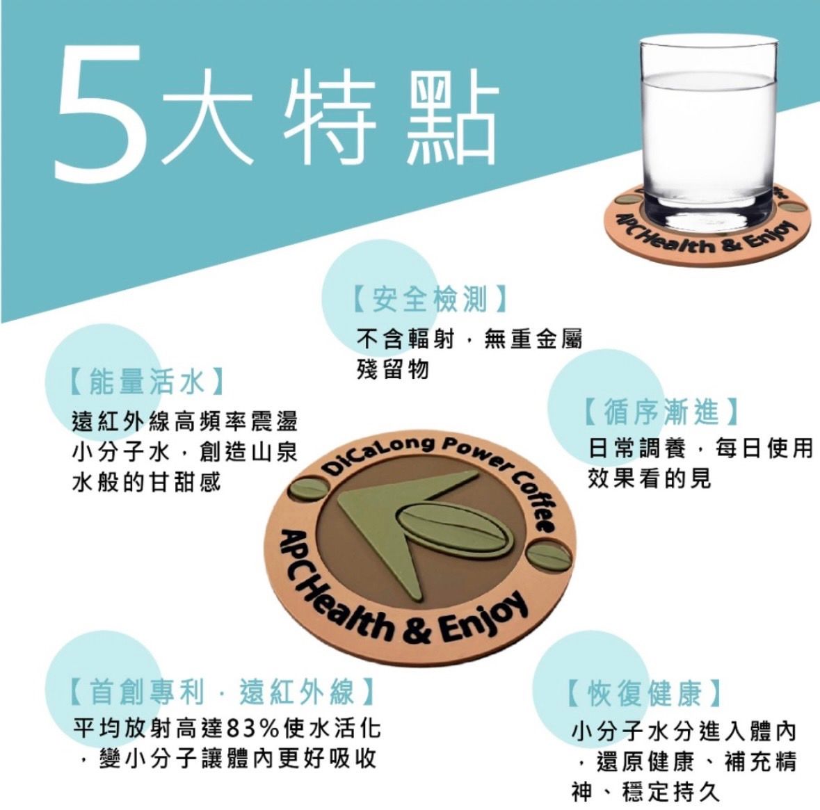 負離子能量杯墊