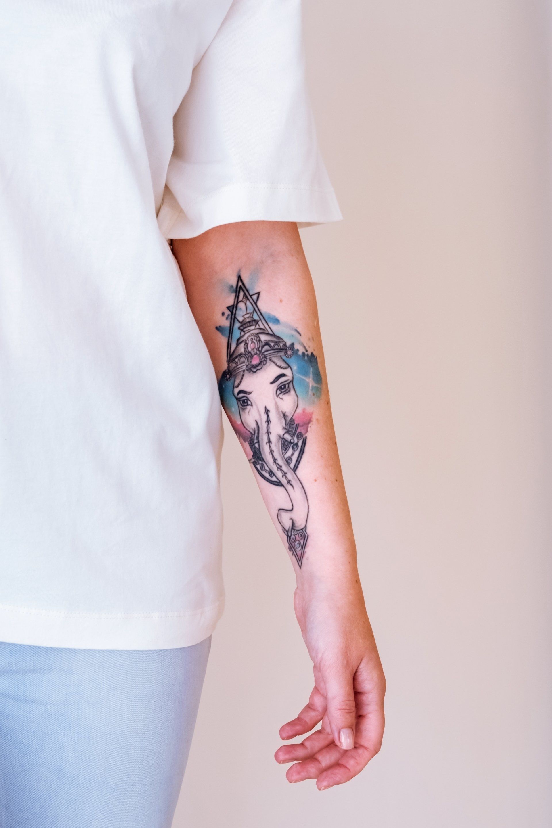 a woman getting laser tattoo removal