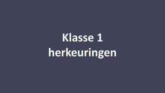 klasse 1 keuringen