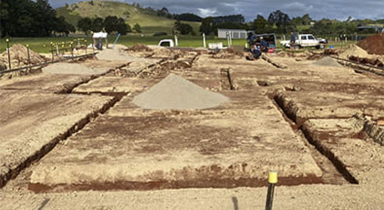 Construction Site with Excavated Foundation Trenches — Evans Earthmoving Contractors In Malanda, QLD 