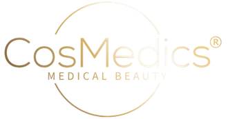 Auf weißem Hintergrund ist ein Logo für Cosmedics Medical Beauty zu sehen.