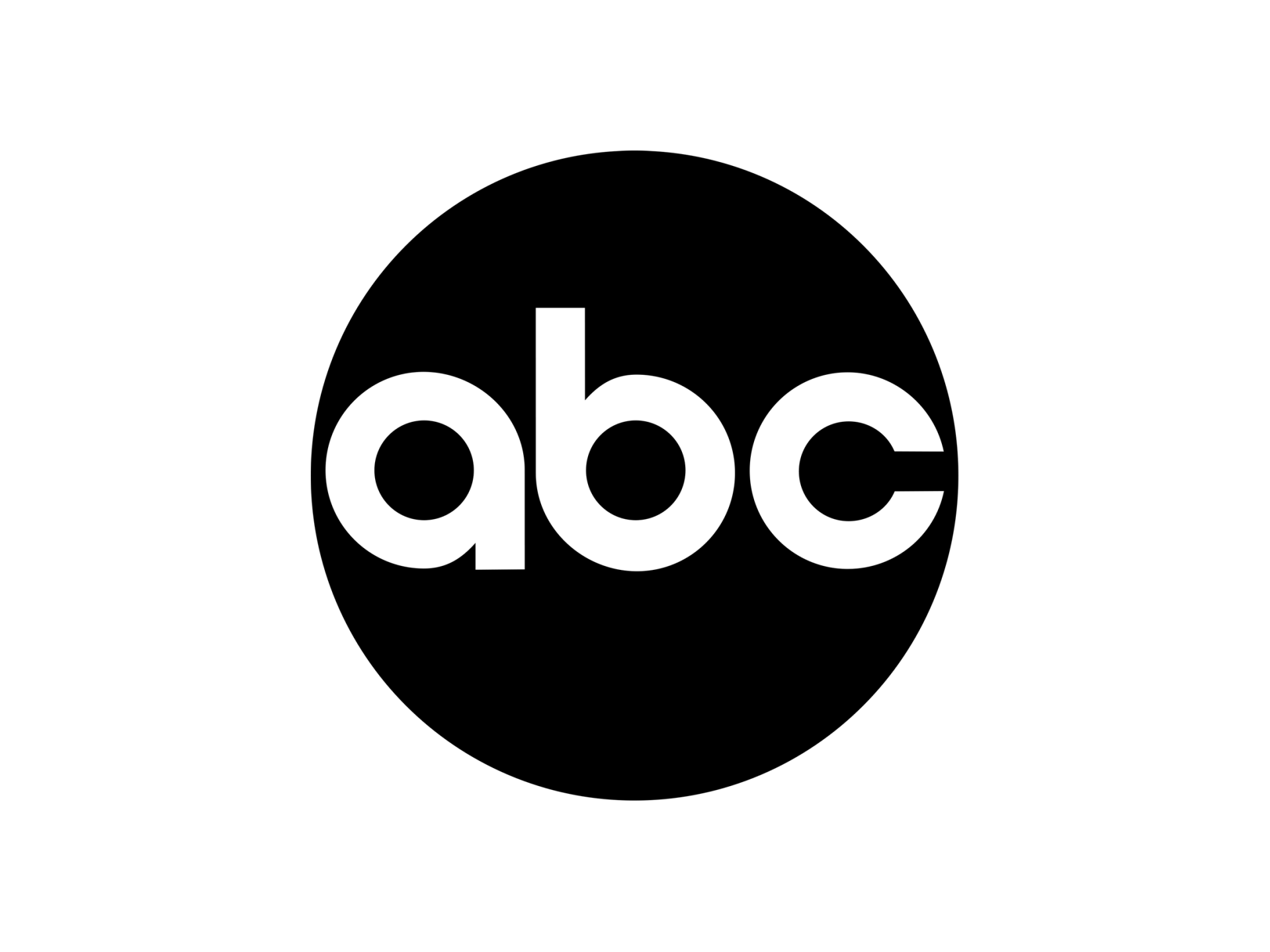 The abc logo is in a black circle on a white background.