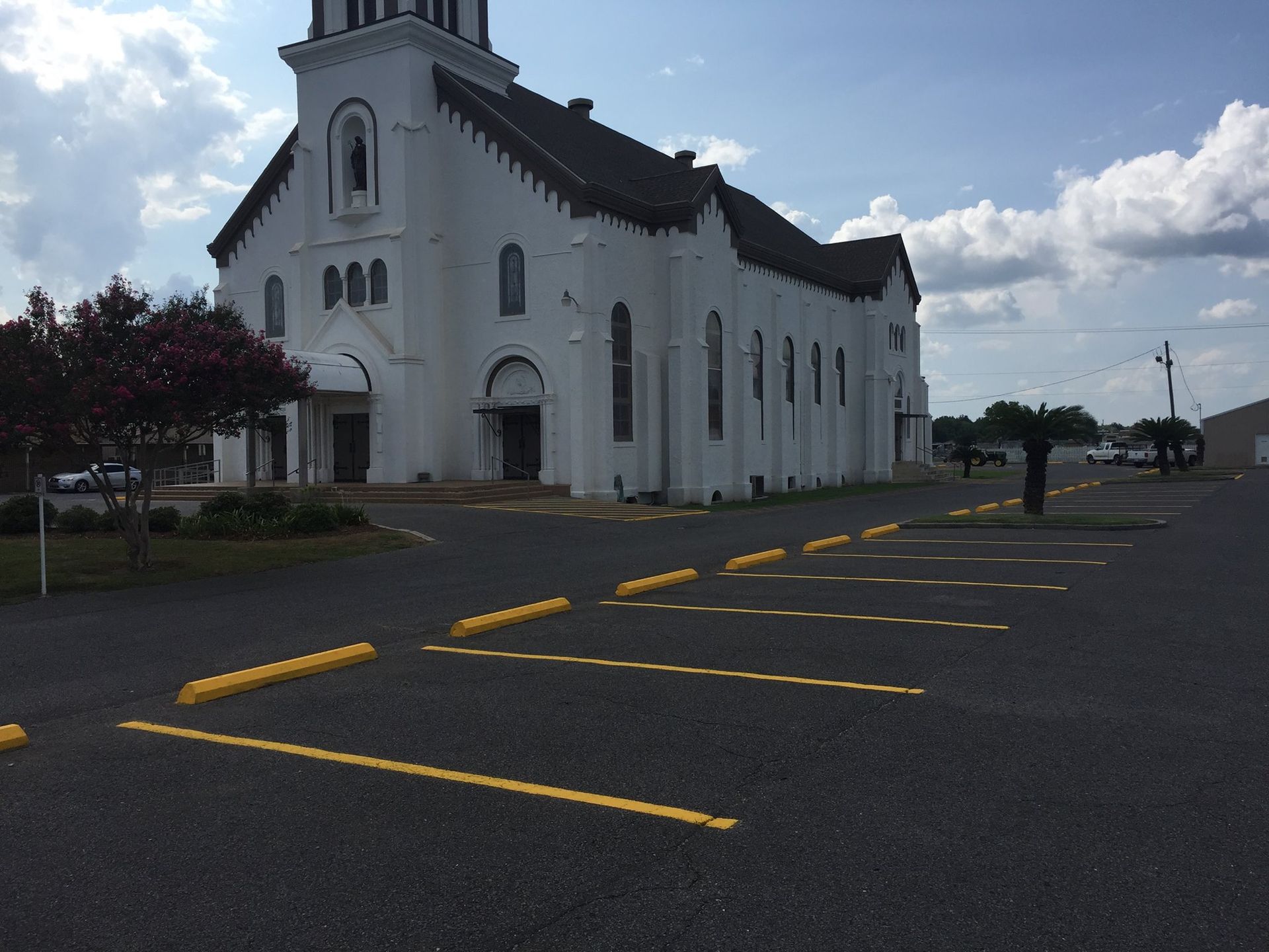 church parking lot striping