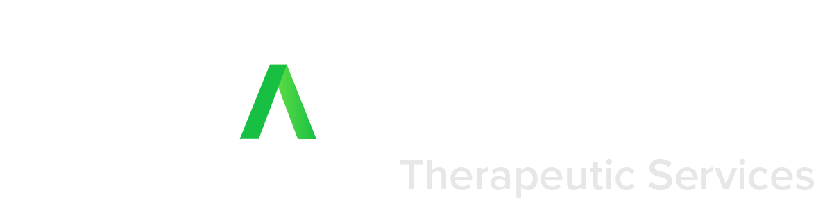 a green and white logo for a company called greater self therapeutic services .