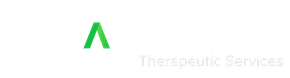 a green and white logo for a company called greater self therapeutic services .