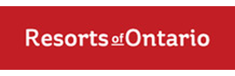 Resorts of Ontario logo in white text on a red background