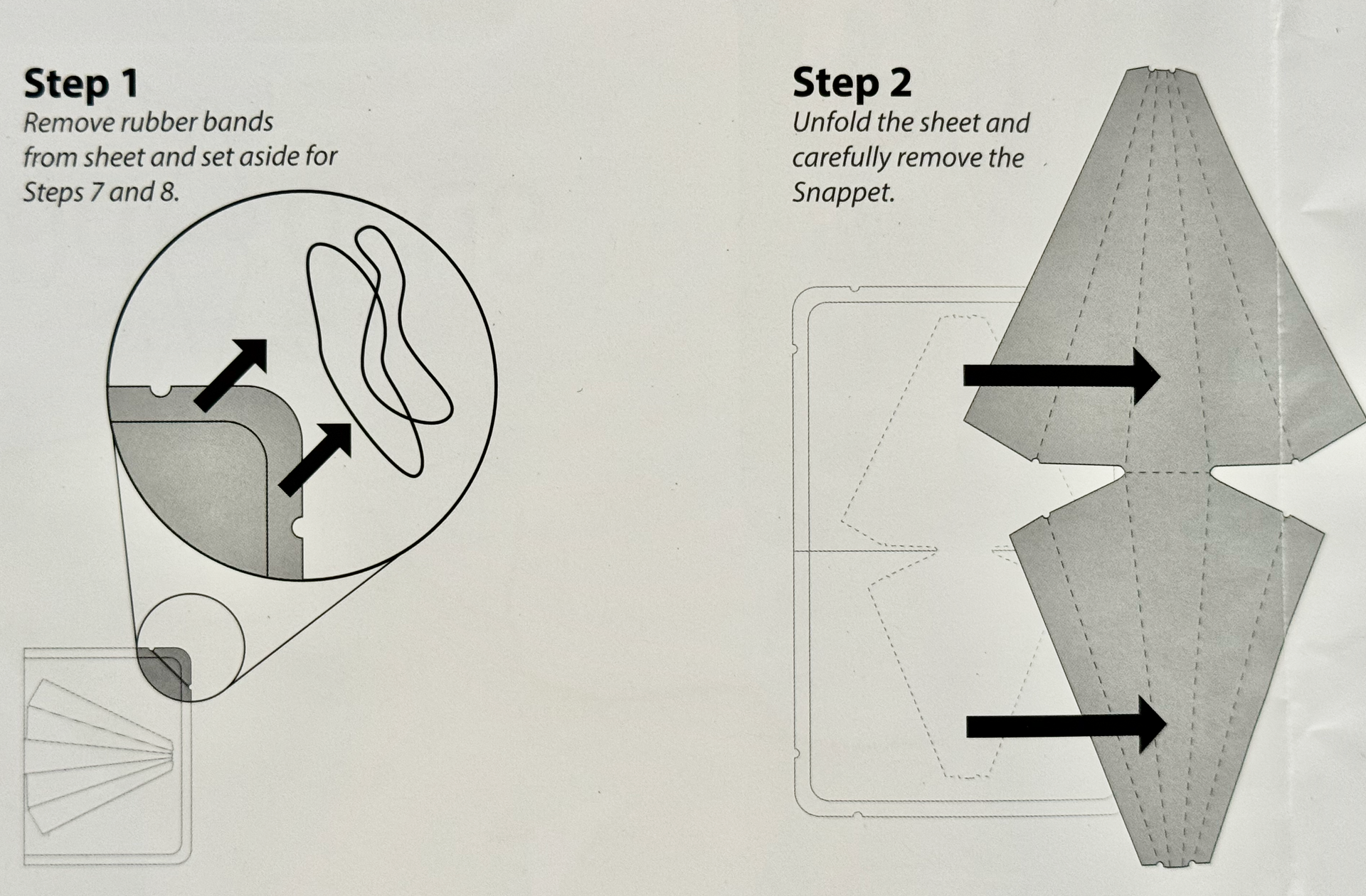 Steps 1 and 2 for Snappets