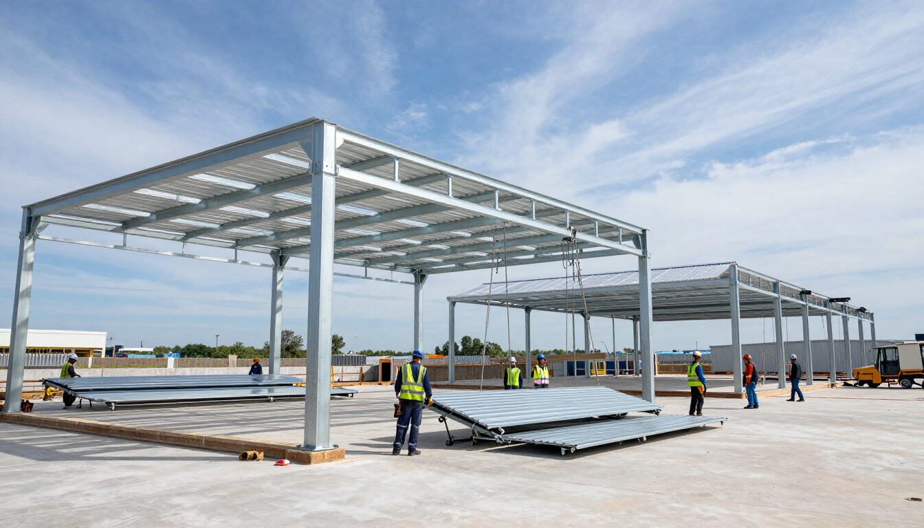 Construcción de tinglados
