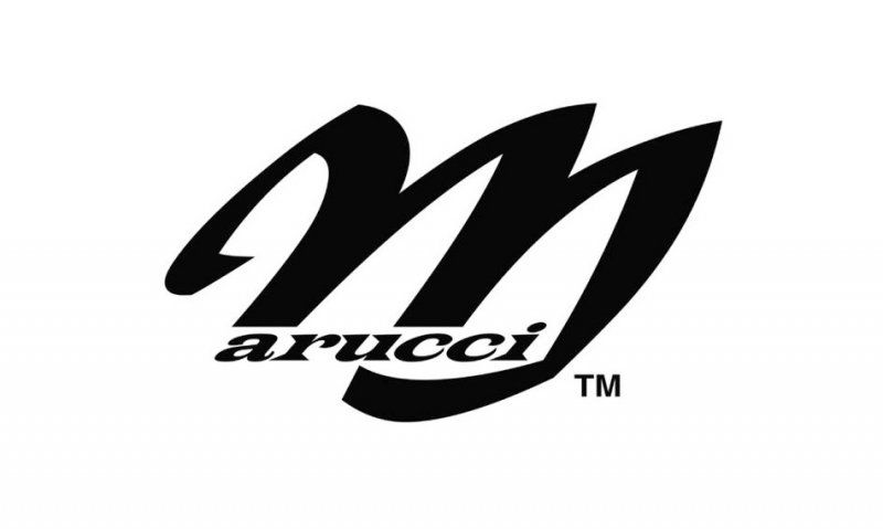 A black and white logo for arucci tm
