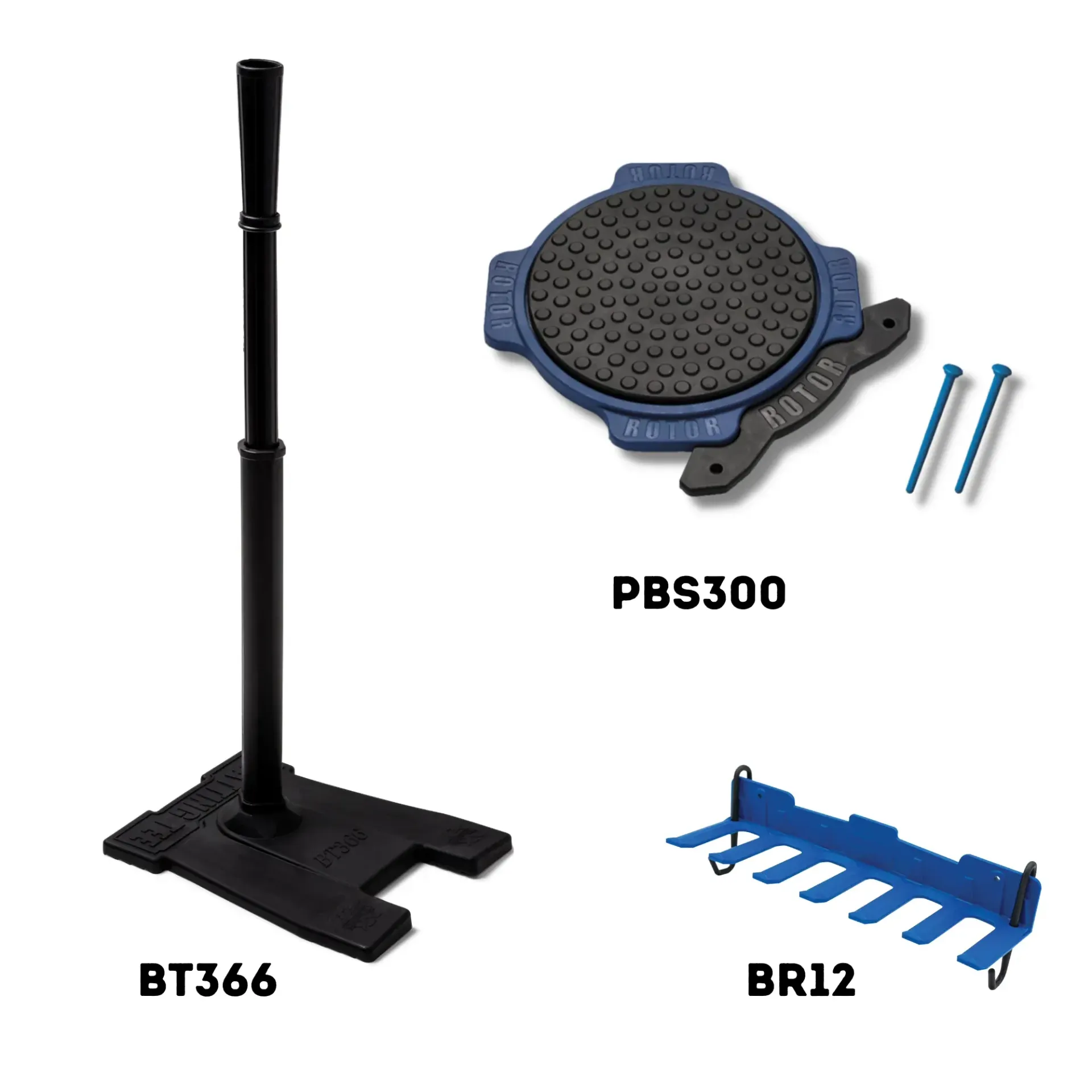 A picture of a batting tee with a cbs300 and bt366