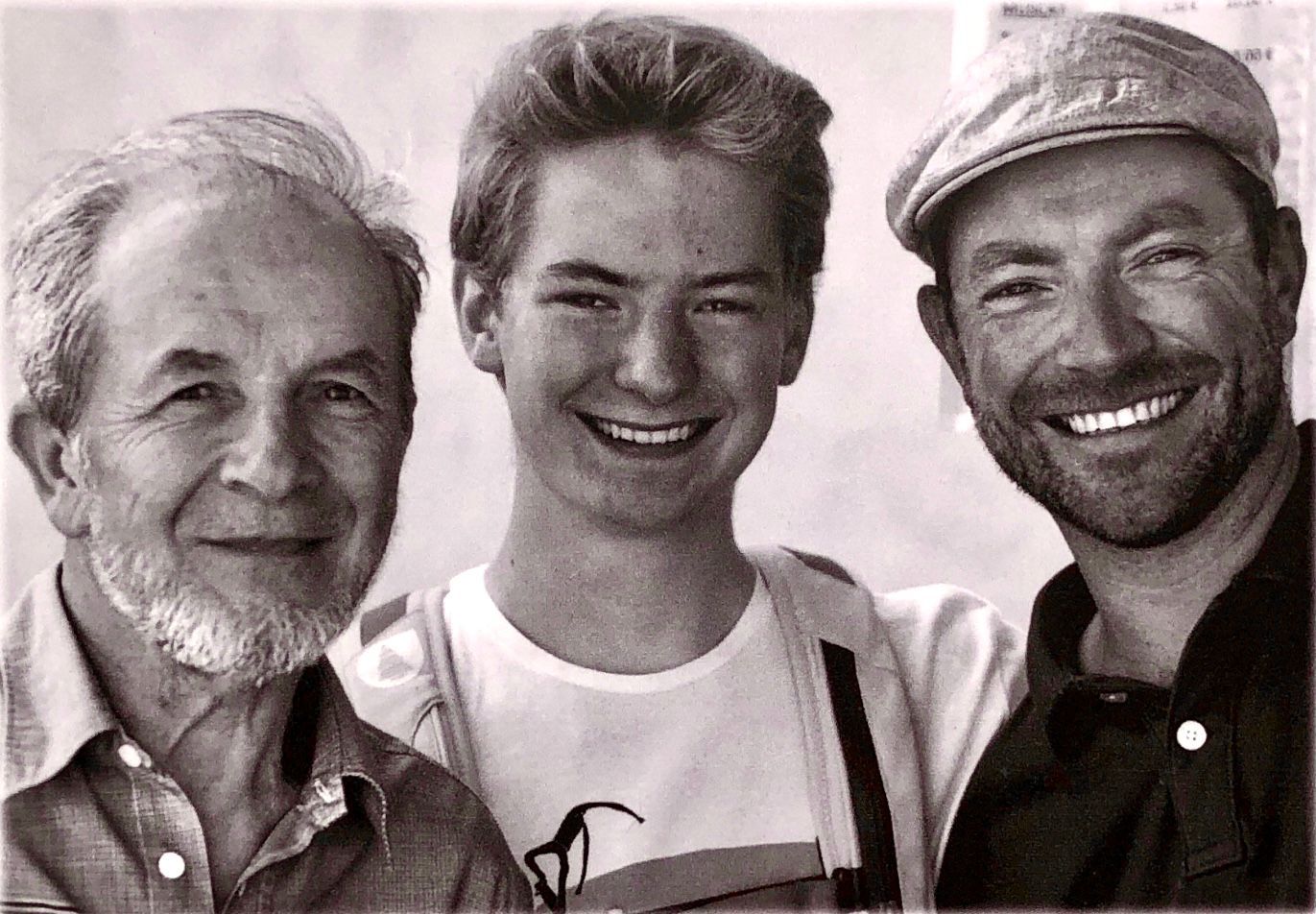 Albert Boxler with family members from different generations at Domaine Albert Boxler.