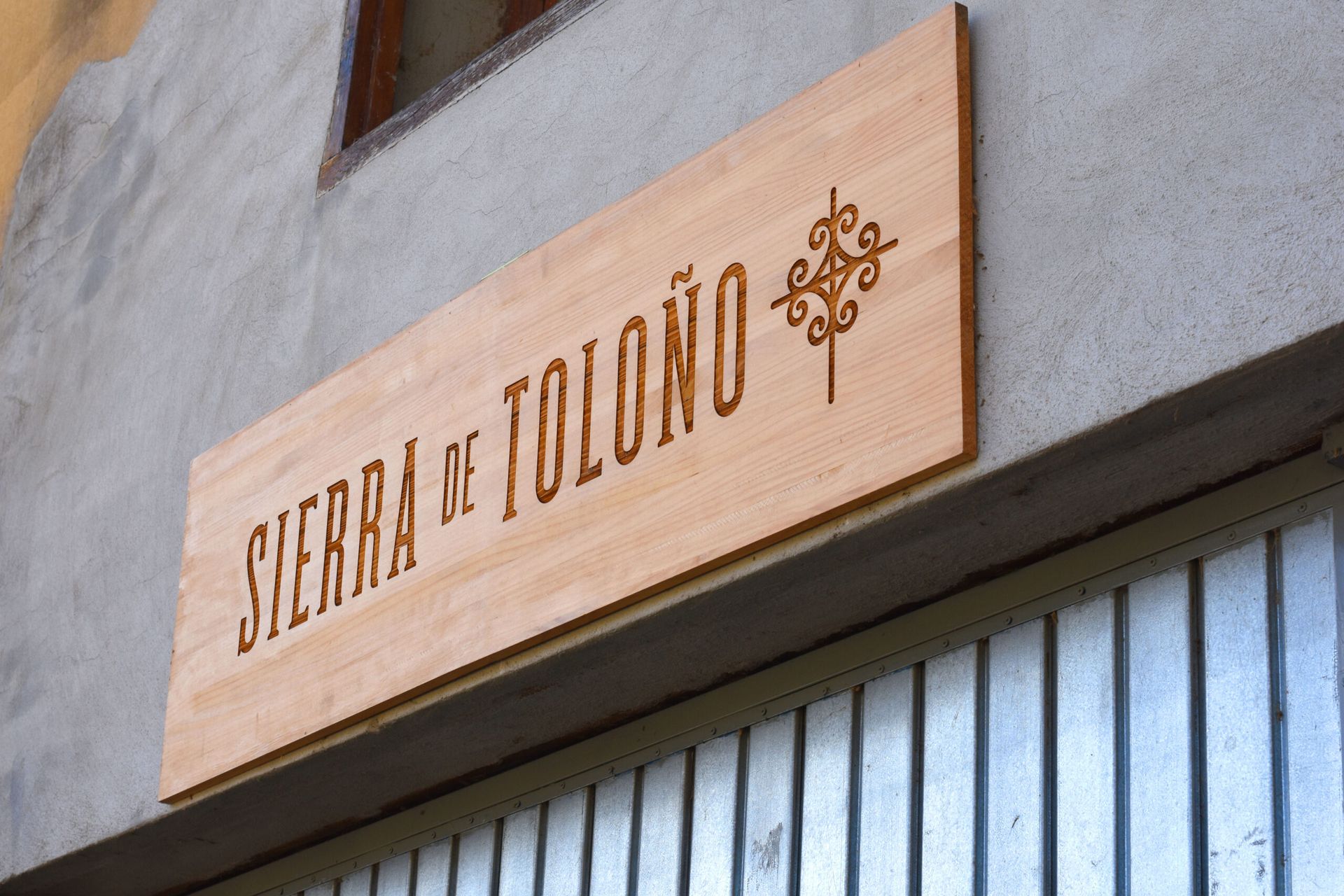 Wooden sign with