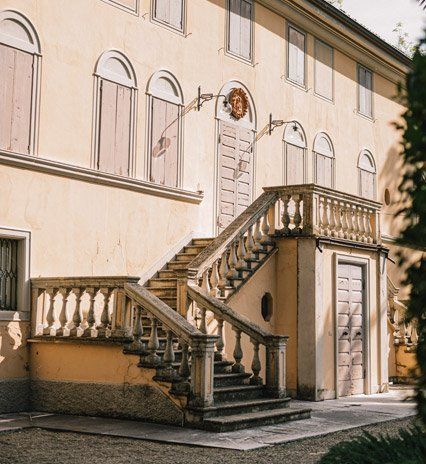 Historic villa at Venturini Baldini, showcasing the estate’s architectural heritage in Emilia-Romagna.