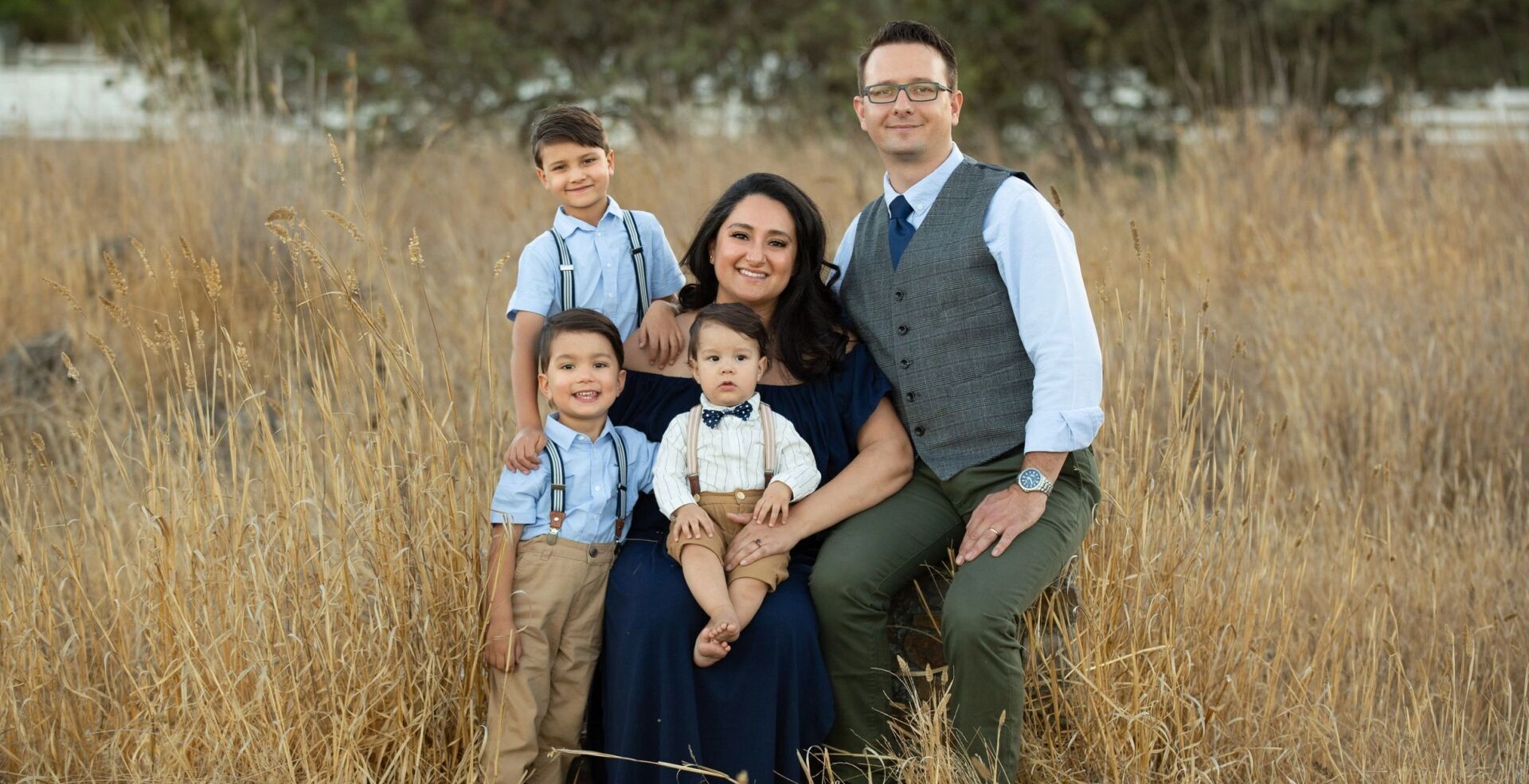 Robert Pintasci with Milli and their children at St. Romedius, reflecting family, continuity, and life at the winery.