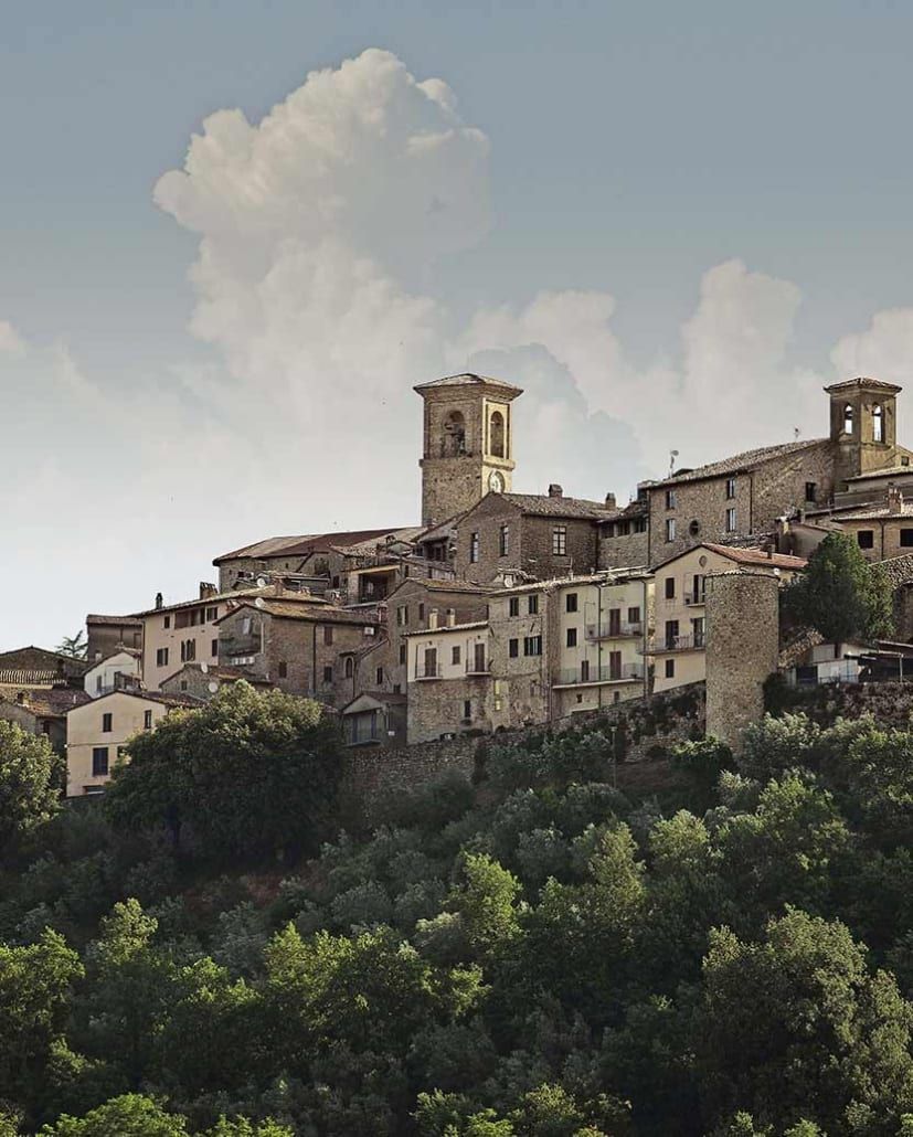Hilltop village overlooking the countryside near Agri Segretum.