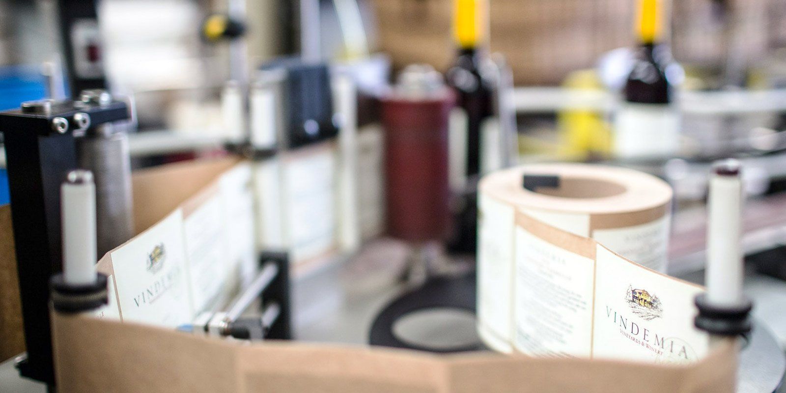 wine labeling bottles process