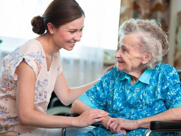 Caregiver being helpful