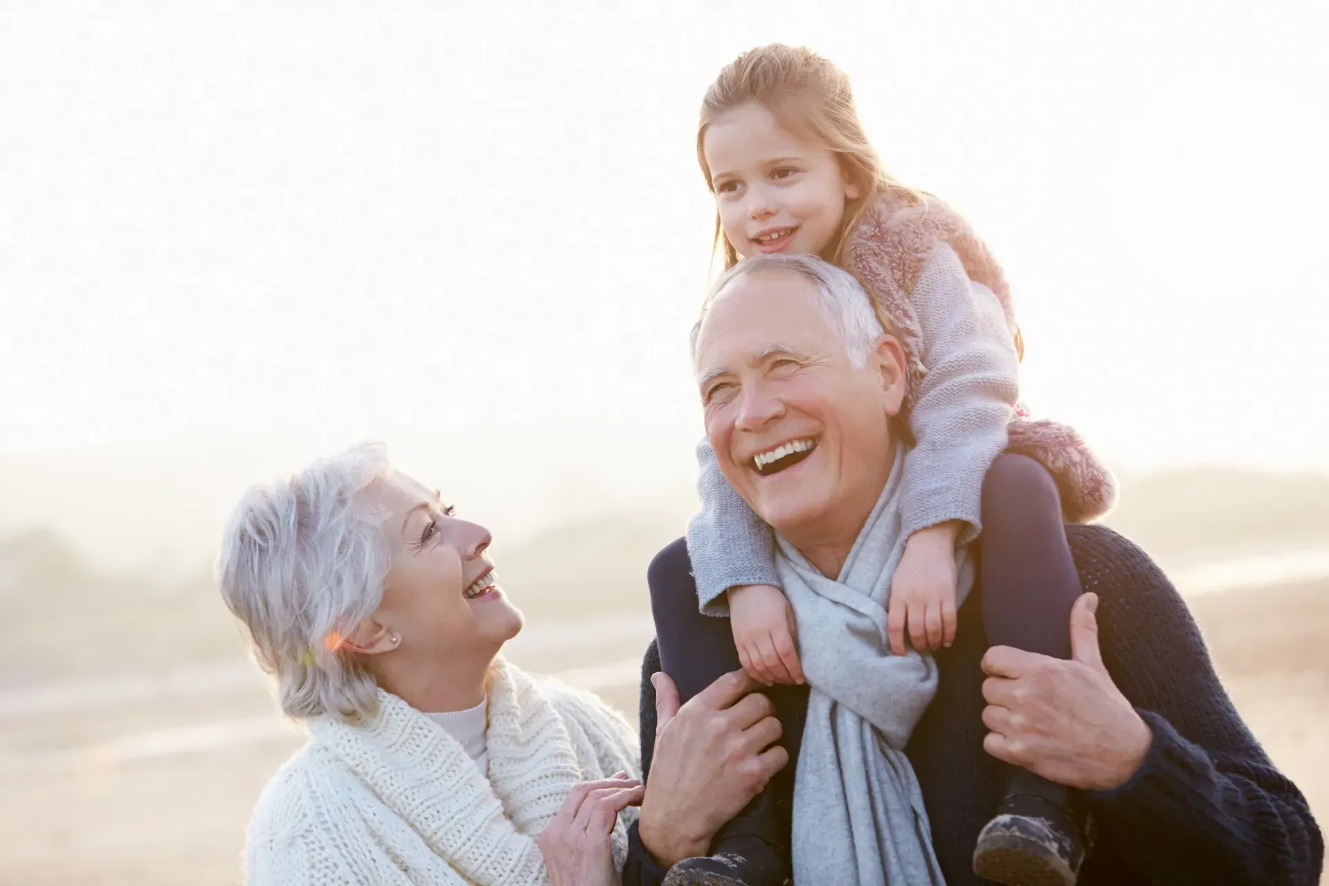 Seniors enjoying family