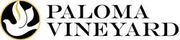 A logo for paloma vineyard with a dove on it.