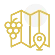 Hand-drawn vineyard map icon symbolizing Paloma Vineyard’s picturesque location and estate vineyard layout.