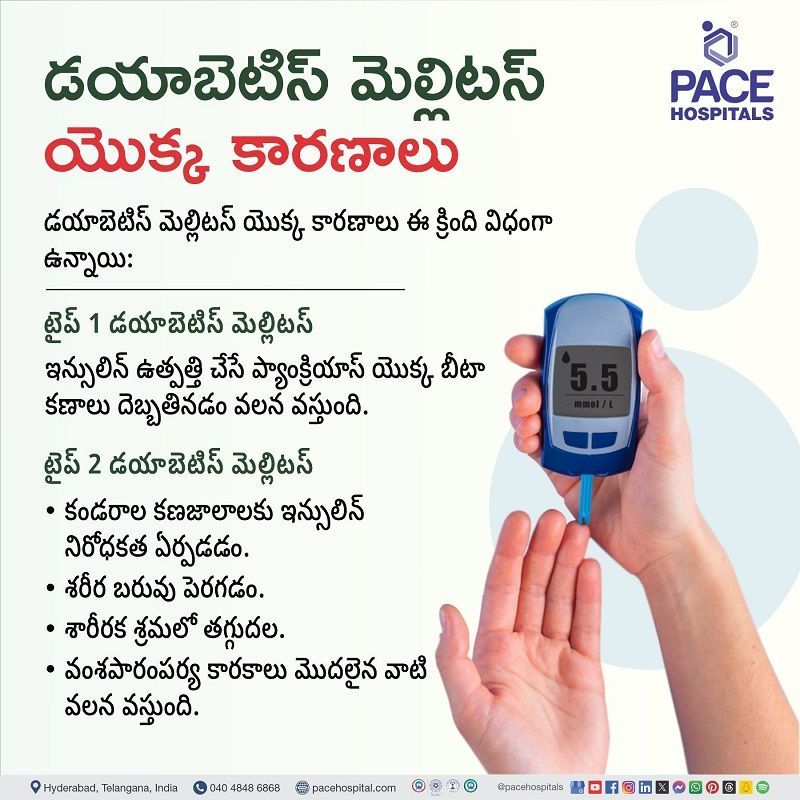 Diabetes mellitus causes in Telugu causes of Diabetes Mellitus | డయాబెటిస్ మెల్లిటస్ కారణాలు | తెలుగులో డయాబెటిస్ మెల్లిటస్ కారణం
| Diabetes mellitus causes in Telugu | what causes Diabetes mellitus in Telugu | తెలుగులో డయాబెటిస్ మెల్లిటస్కి కారణం ఏమిటి | Visual depicting the causes of Diabetes mellitus in Telugu | తెలుగులో డయాబెటీస్ మెల్లిటస్ యొక్క కారణాలను వర్ణించే దృశ్యం